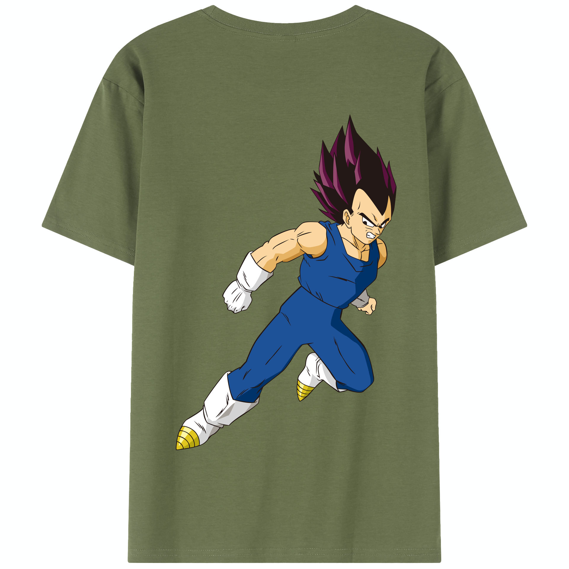 （画像用） ドラゴンボール ベジータ四世（Bejīta Yonsei）DRAGON BALL Vegeta IV 綿100％半袖Tシャツ（背面プリント）